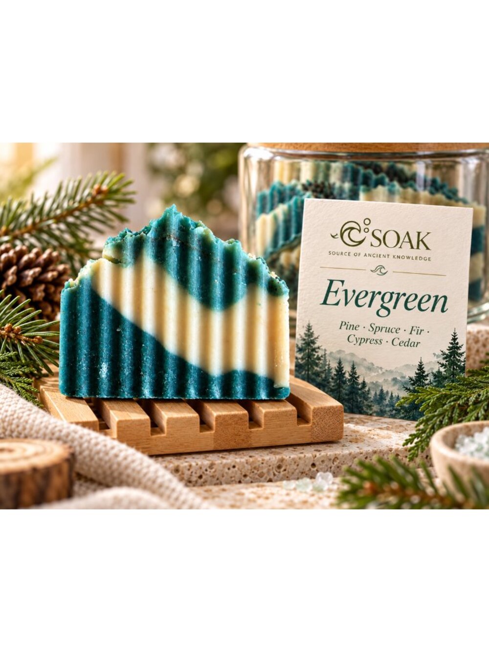SOAK Evergreen Aromatherapy Artisan Soap